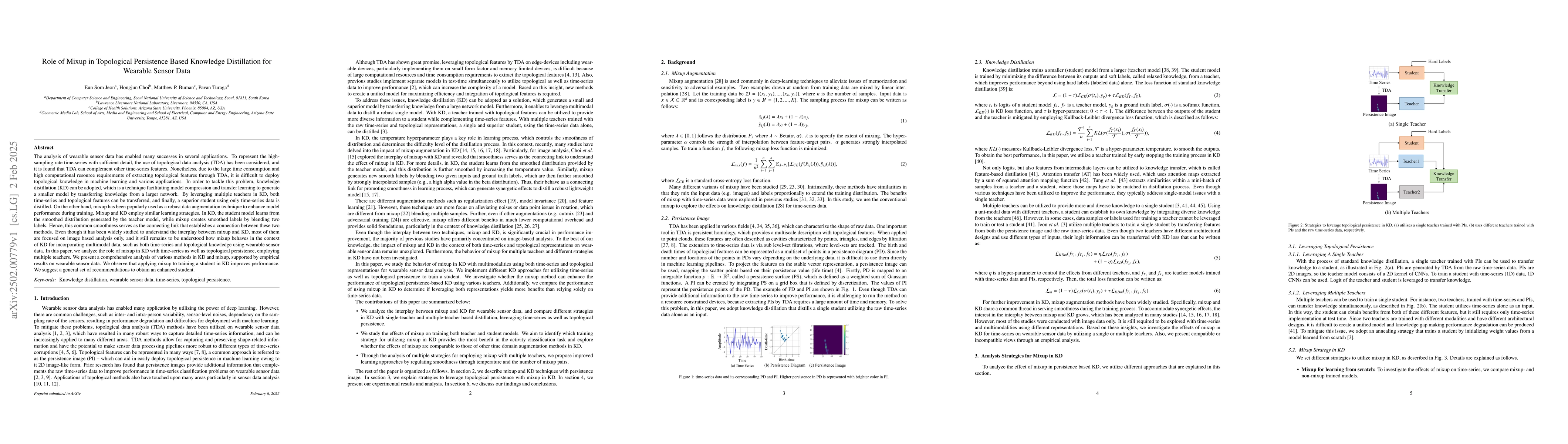 Thumbnail for Role of Mixup in Topological Persistence Based Knowledge Distillation
  for Wearable Sensor Data