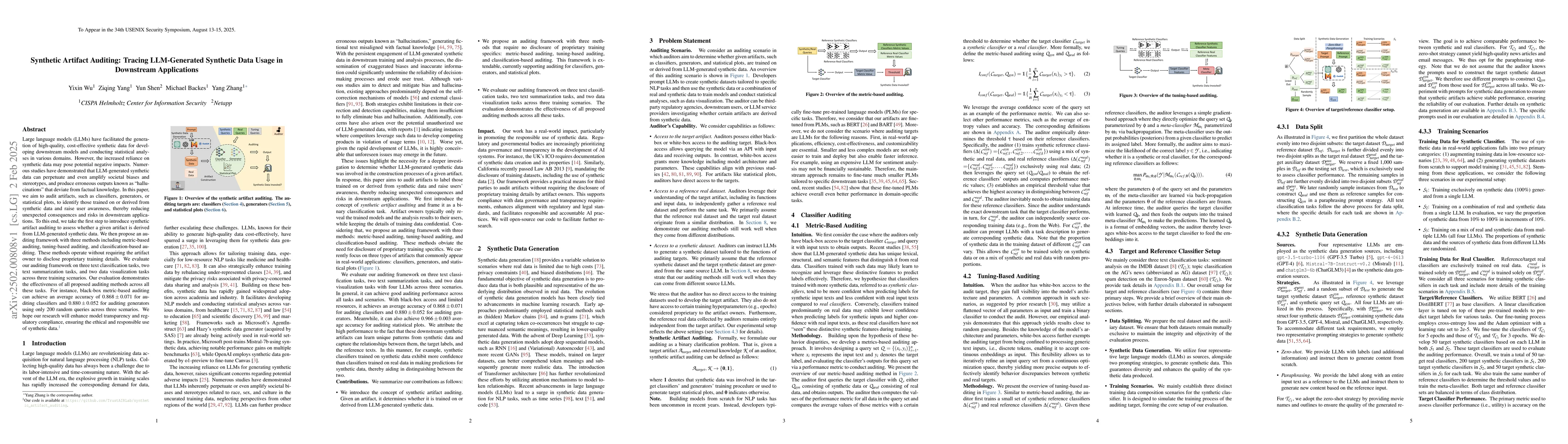 Thumbnail for Synthetic Artifact Auditing: Tracing LLM-Generated Synthetic Data Usage
  in Downstream Applications