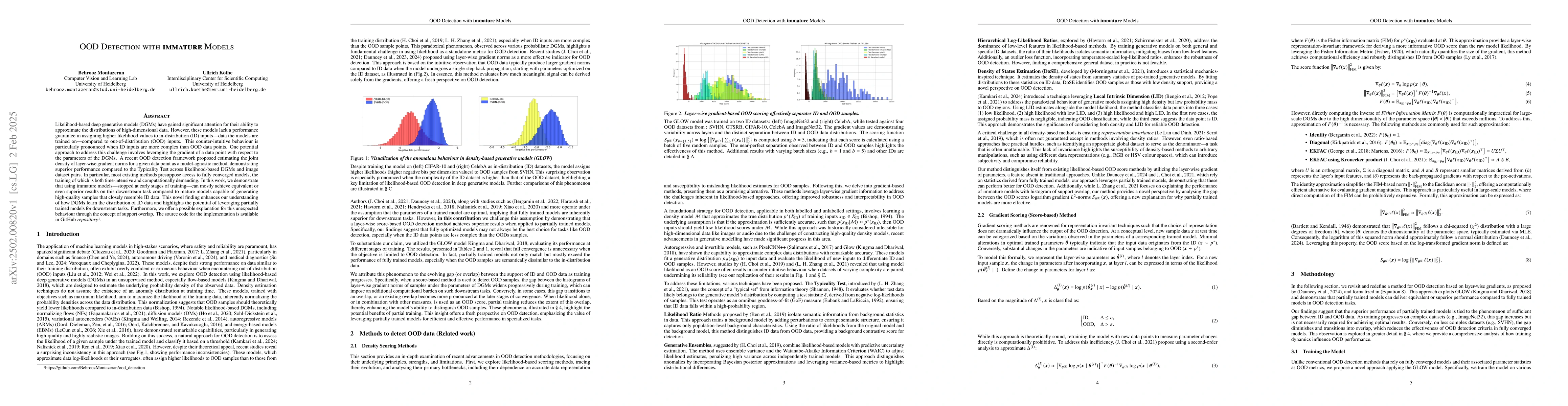 Thumbnail for OOD Detection with immature Models