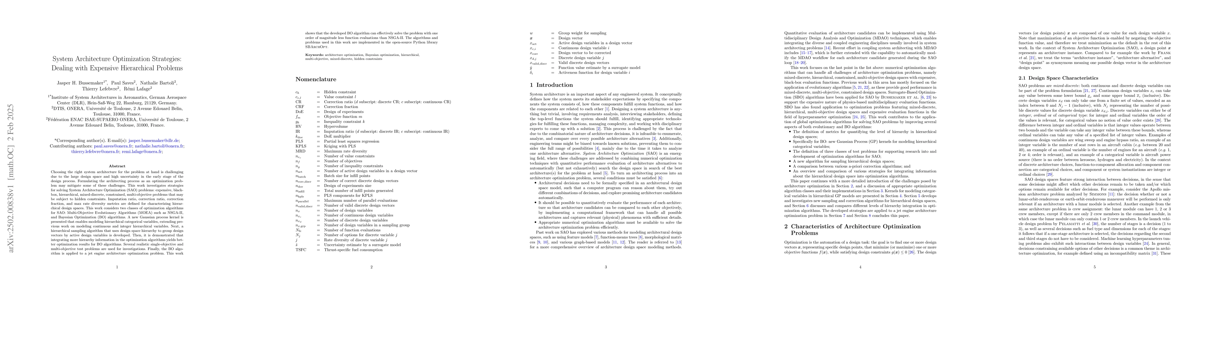 Thumbnail for System Architecture Optimization Strategies: Dealing with Expensive
  Hierarchical Problems