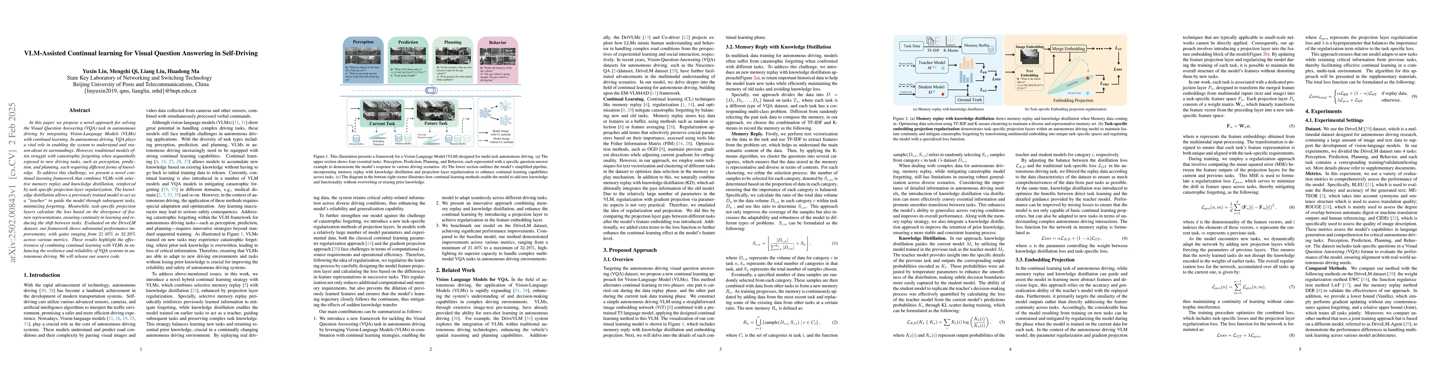 Thumbnail for VLM-Assisted Continual learning for Visual Question Answering in
  Self-Driving