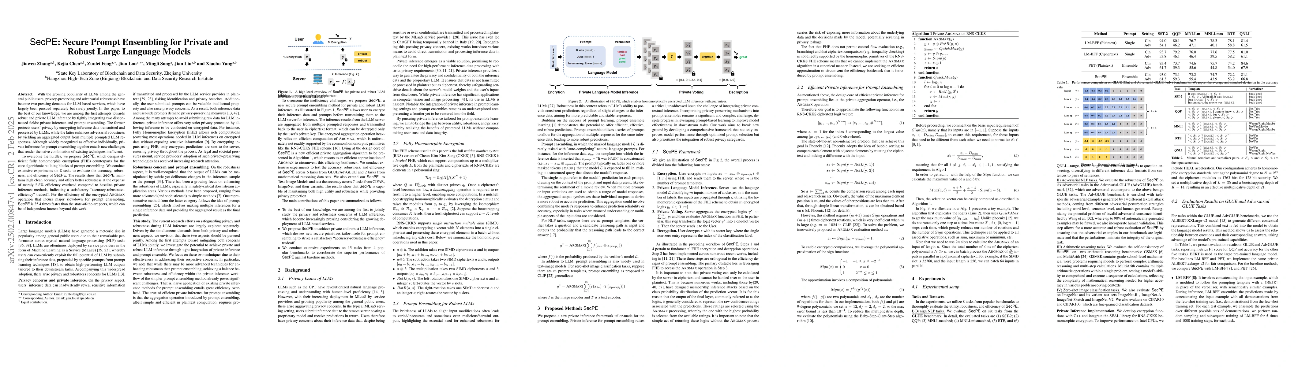 Thumbnail for SecPE: Secure Prompt Ensembling for Private and Robust Large Language
  Models