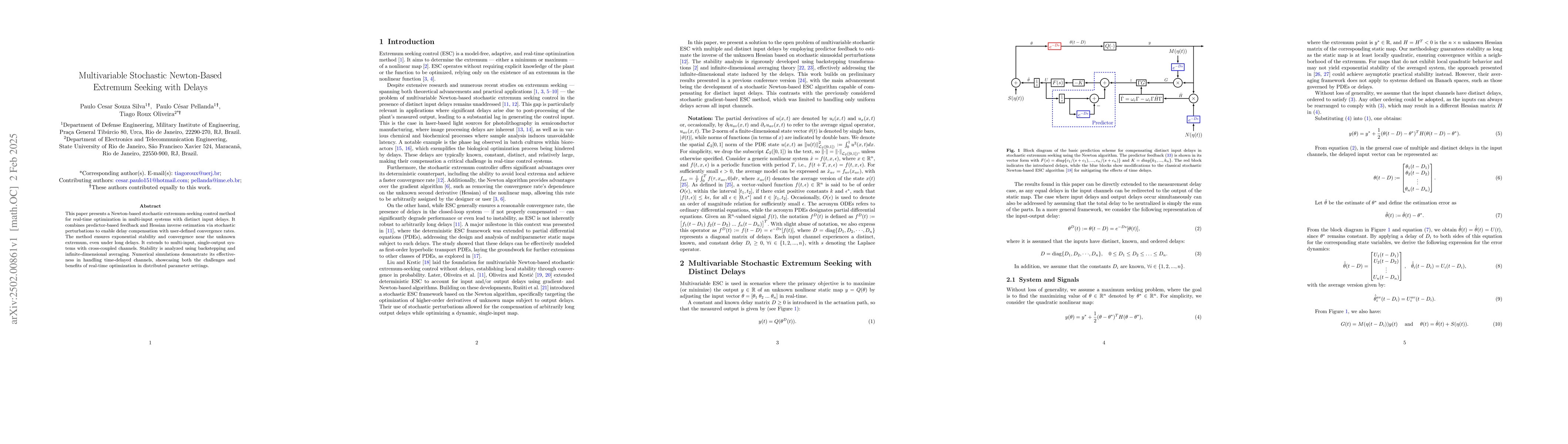 Thumbnail for Multivariable Stochastic Newton-Based Extremum Seeking with Delays
