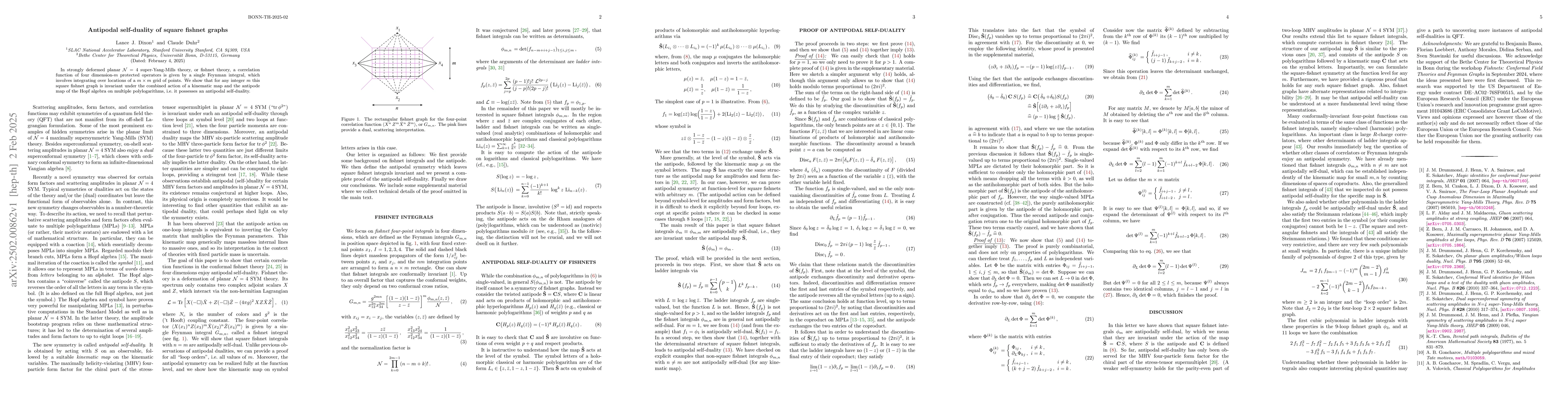 Thumbnail for Antipodal self-duality of square fishnet graphs