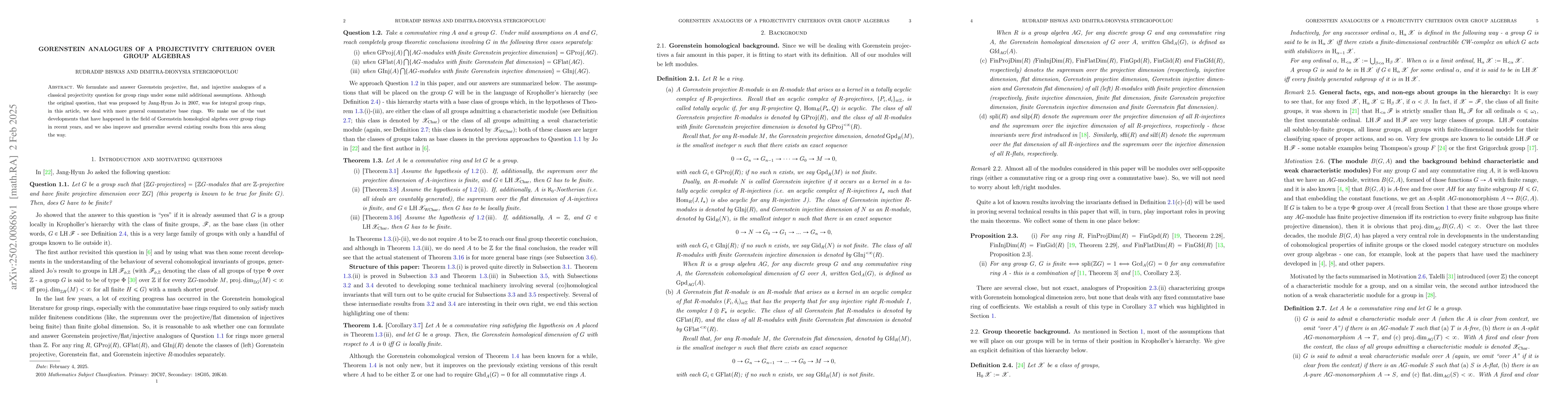 Thumbnail for Gorenstein analogues of a projectivity criterion over group algebras