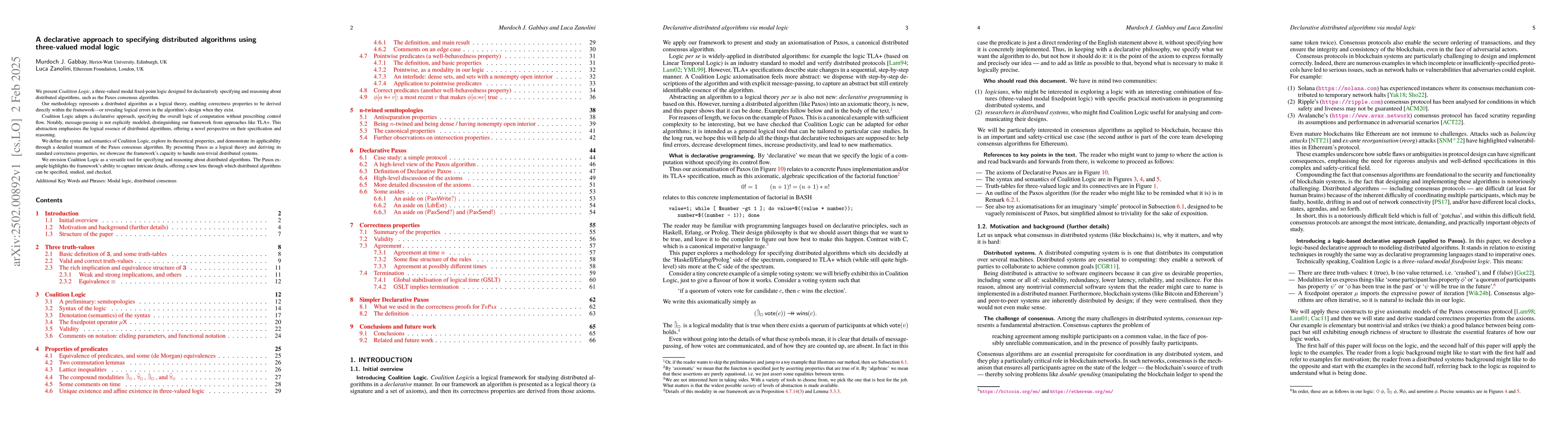 Thumbnail for A declarative approach to specifying distributed algorithms using
  three-valued modal logic