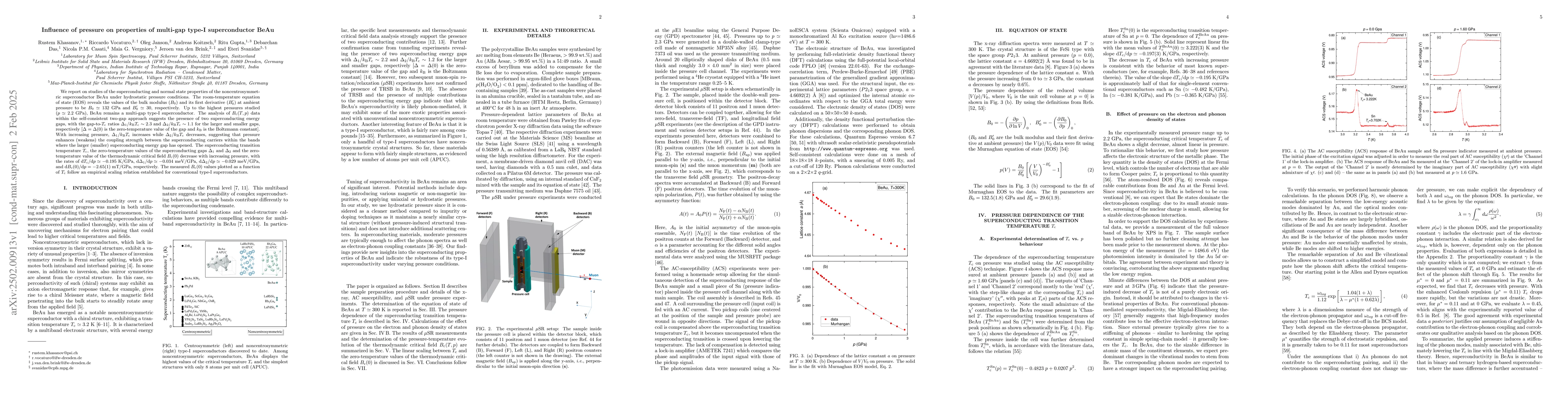 Thumbnail for Influence of pressure on properties of multi-gap type-I superconductor
  BeAu
