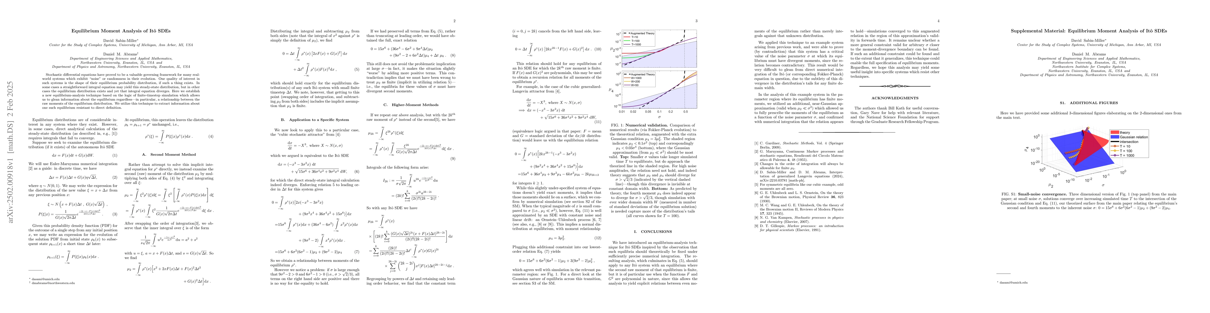 Thumbnail for Equilibrium Moment Analysis of Itô SDEs