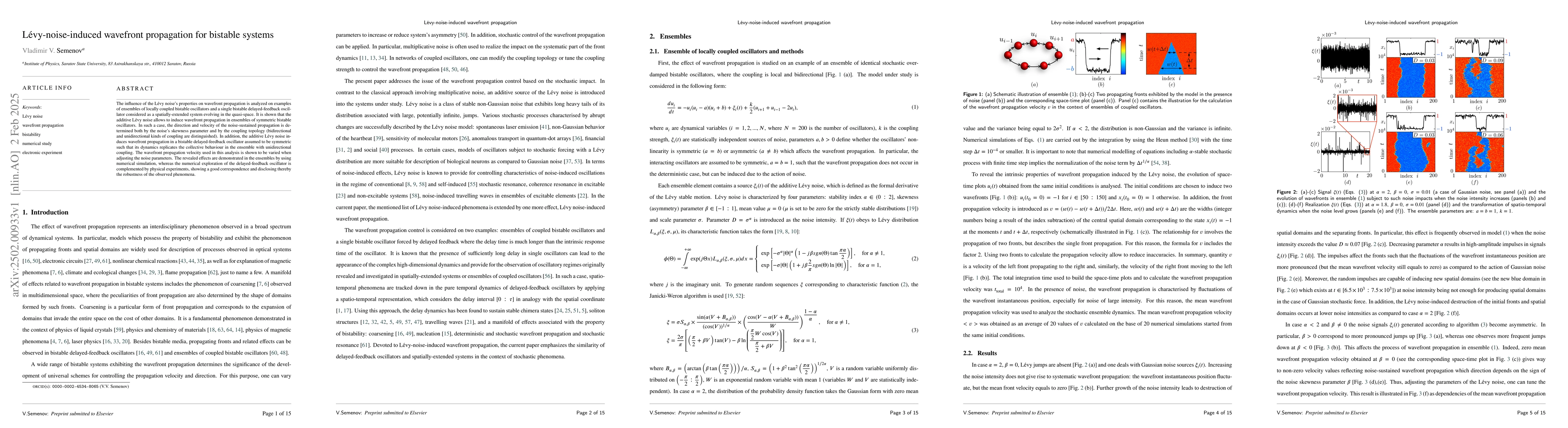 Thumbnail for L{é}vy-noise-induced wavefront propagation for bistable systems