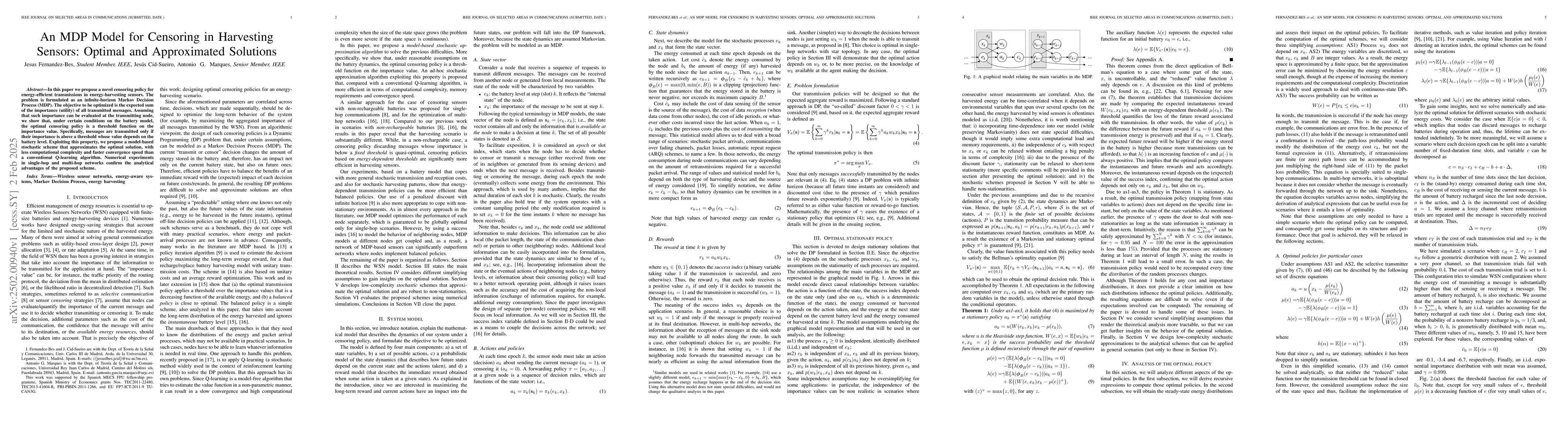 Thumbnail for An MDP Model for Censoring in Harvesting Sensors: Optimal and
  Approximated Solutions