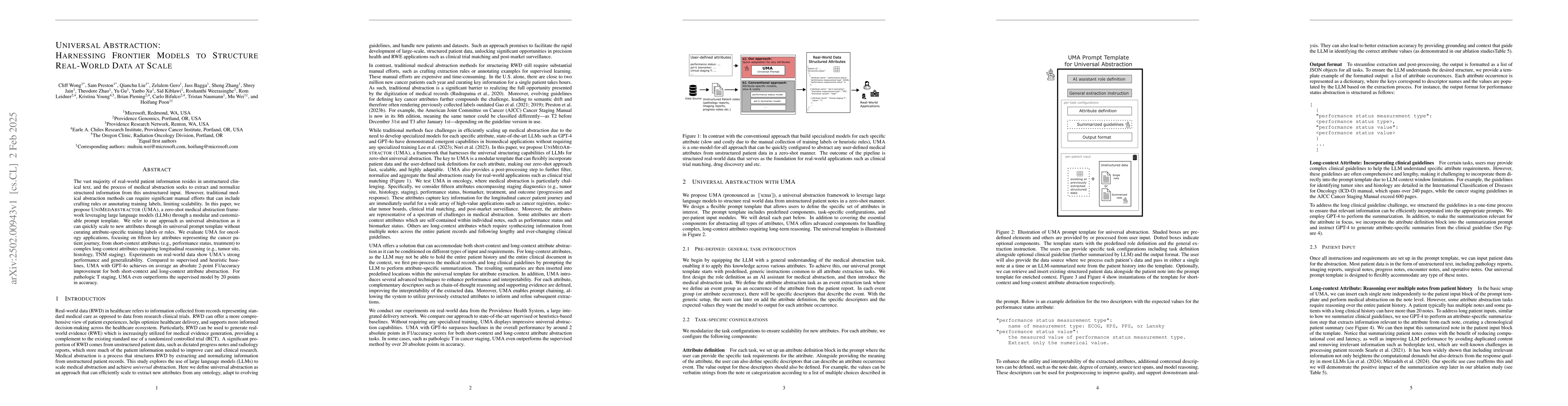 Thumbnail for Universal Abstraction: Harnessing Frontier Models to Structure
  Real-World Data at Scale