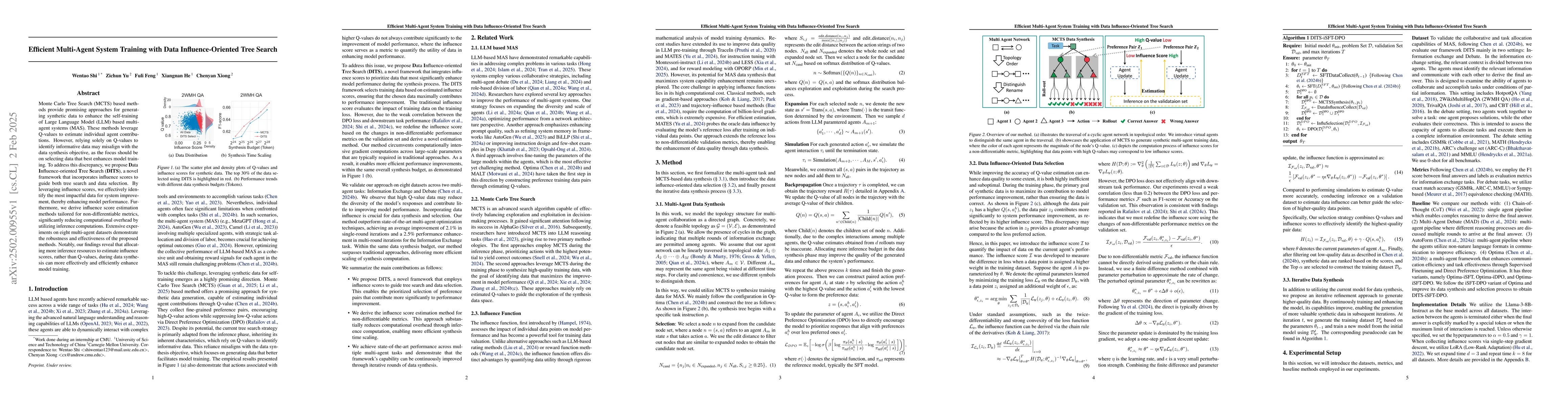 Thumbnail for Efficient Multi-Agent System Training with Data Influence-Oriented Tree
  Search