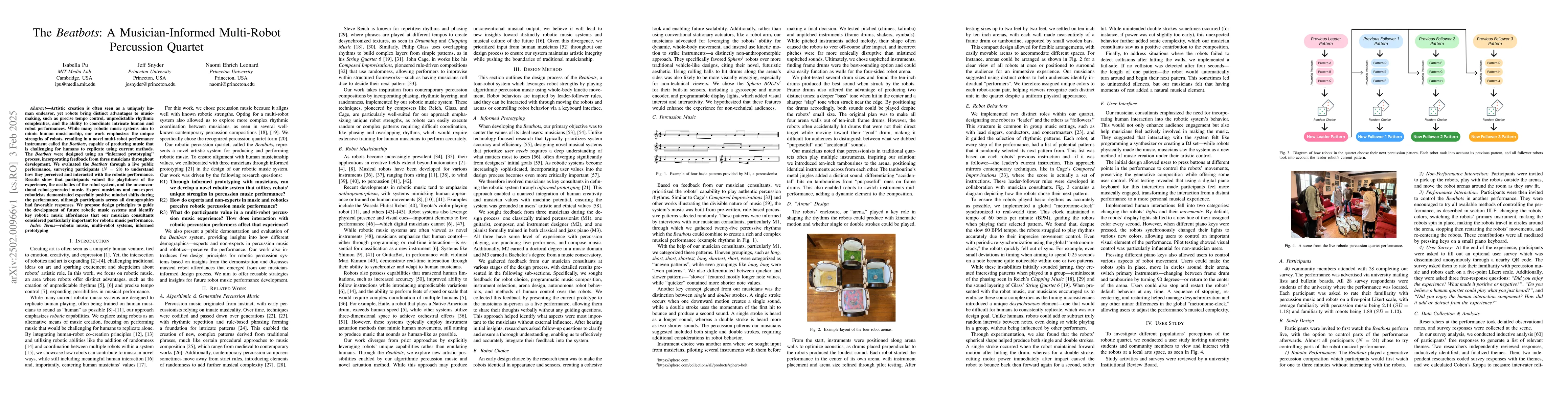 Thumbnail for The Beatbots: A Musician-Informed Multi-Robot Percussion Quartet