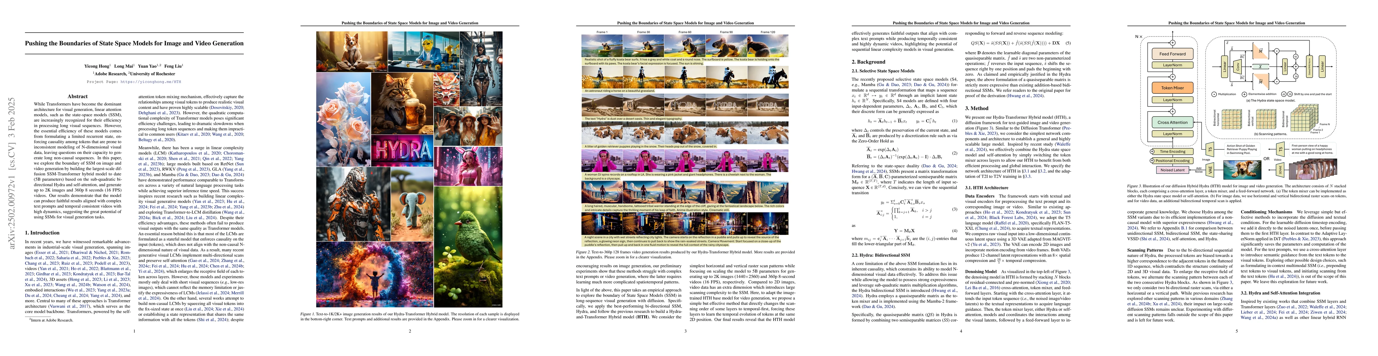 Thumbnail for Pushing the Boundaries of State Space Models for Image and Video
  Generation