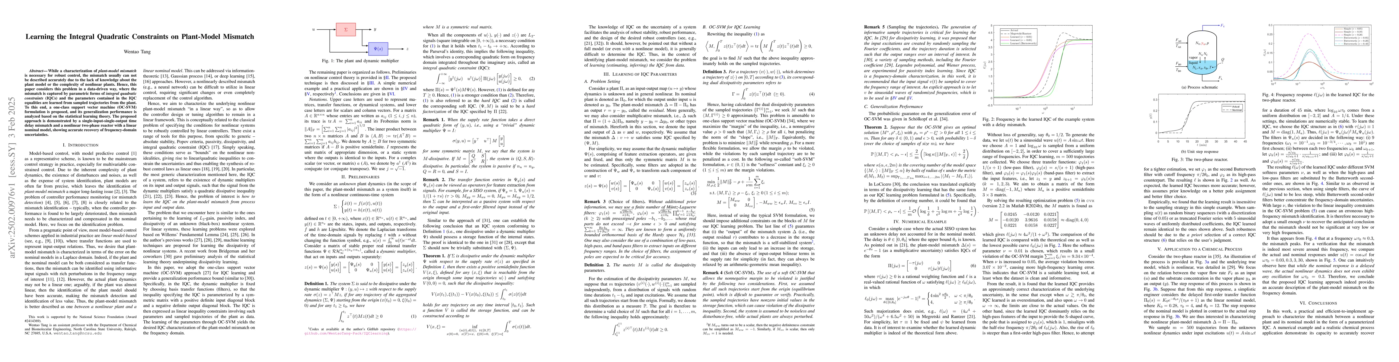 Thumbnail for Learning the Integral Quadratic Constraints on Plant-Model Mismatch