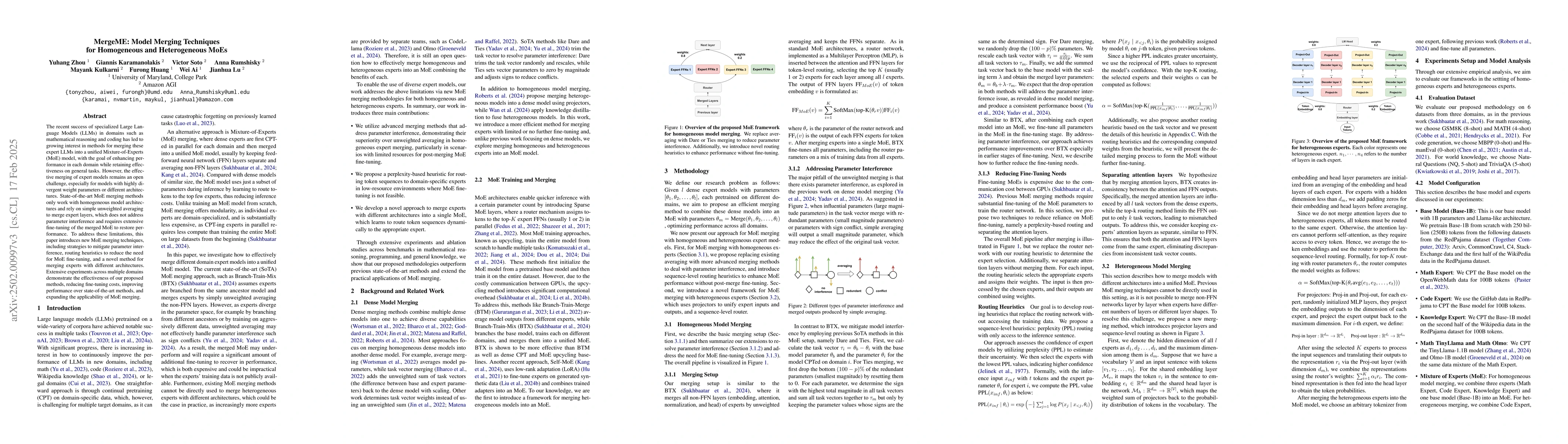 Thumbnail for MergeME: Model Merging Techniques for Homogeneous and Heterogeneous MoEs