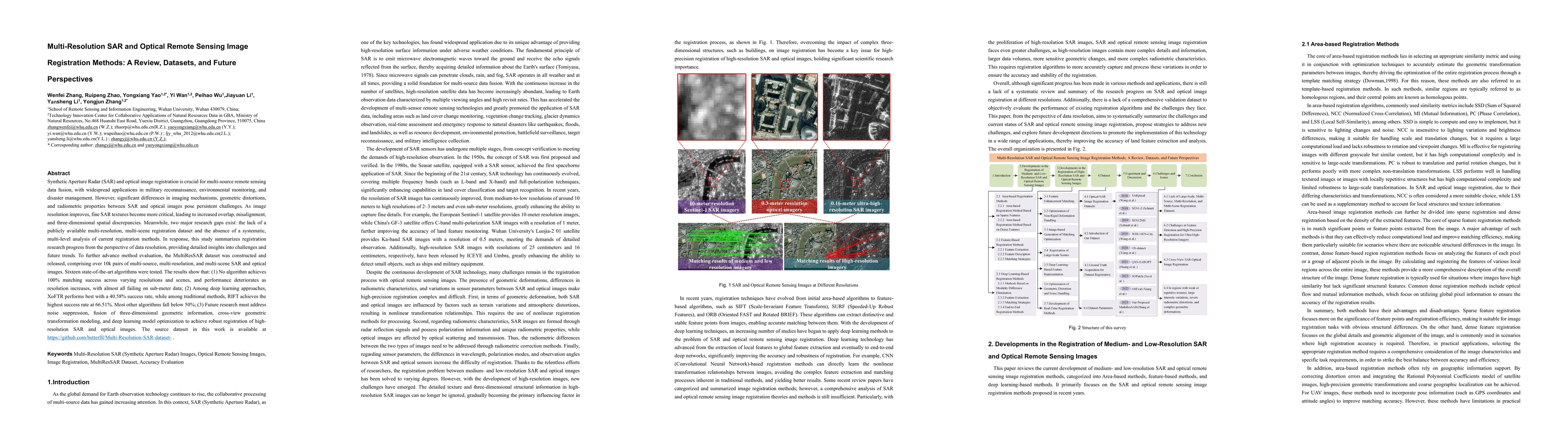Thumbnail for Multi-Resolution SAR and Optical Remote Sensing Image Registration
  Methods: A Review, Datasets, and Future Perspectives