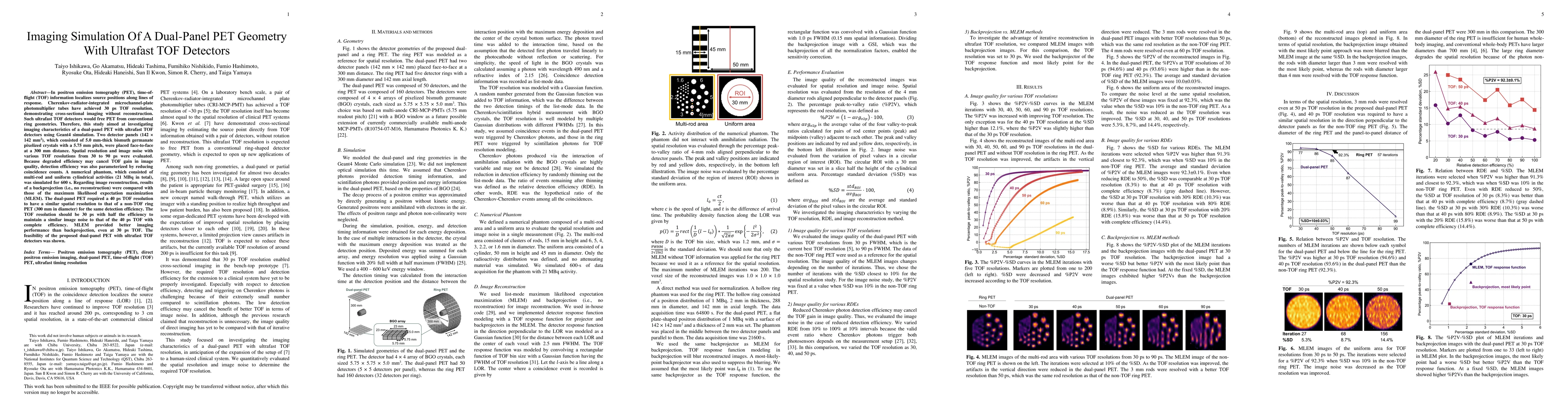 Thumbnail for Imaging simulation of a dual-panel PET geometry with ultrafast TOF
  detectors