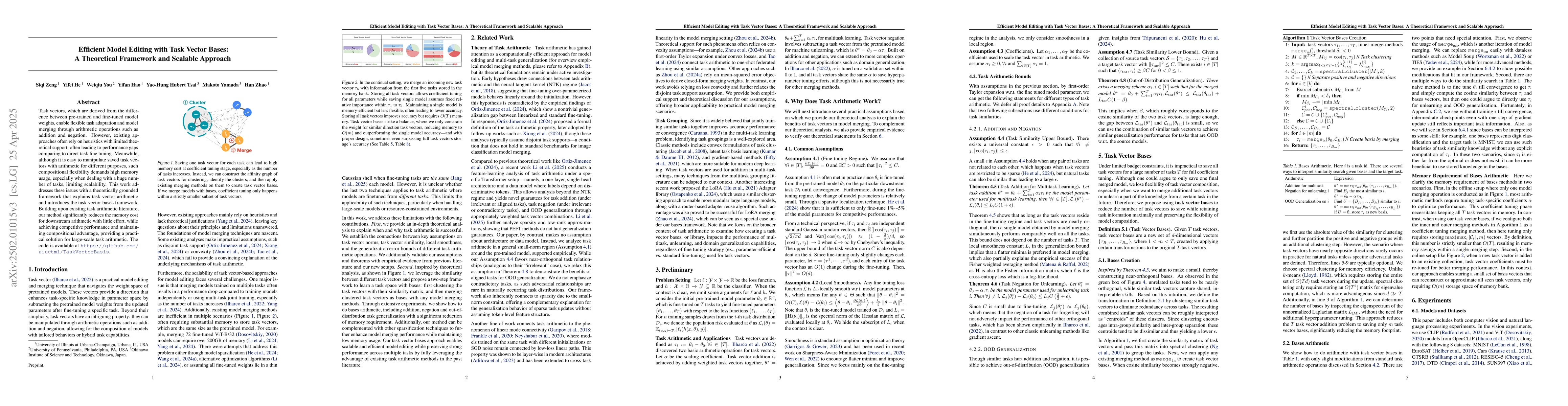 Thumbnail for Efficient Model Editing with Task Vector Bases: A Theoretical Framework
  and Scalable Approach