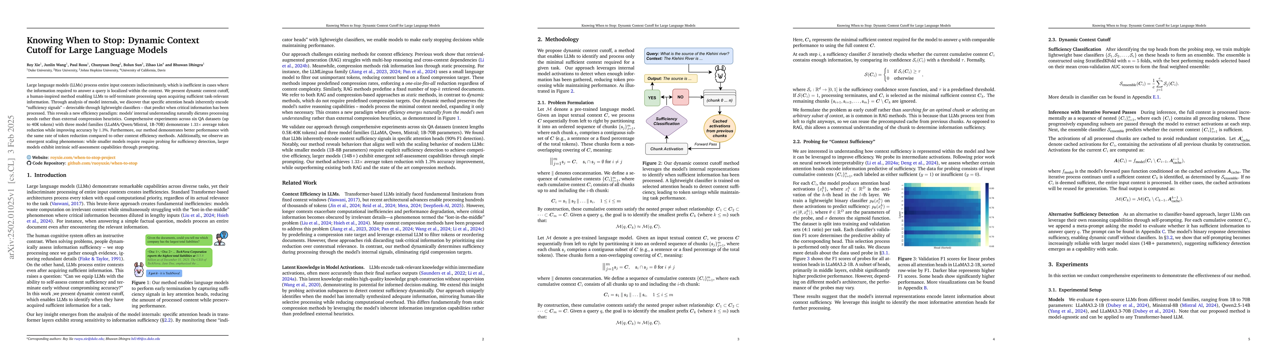 Thumbnail for Knowing When to Stop: Dynamic Context Cutoff for Large Language Models