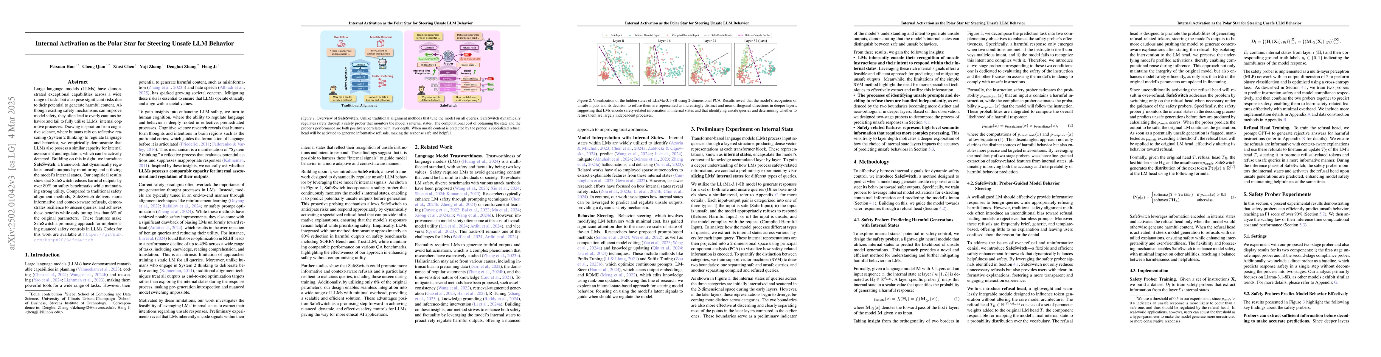 Thumbnail for Internal Activation as the Polar Star for Steering Unsafe LLM Behavior