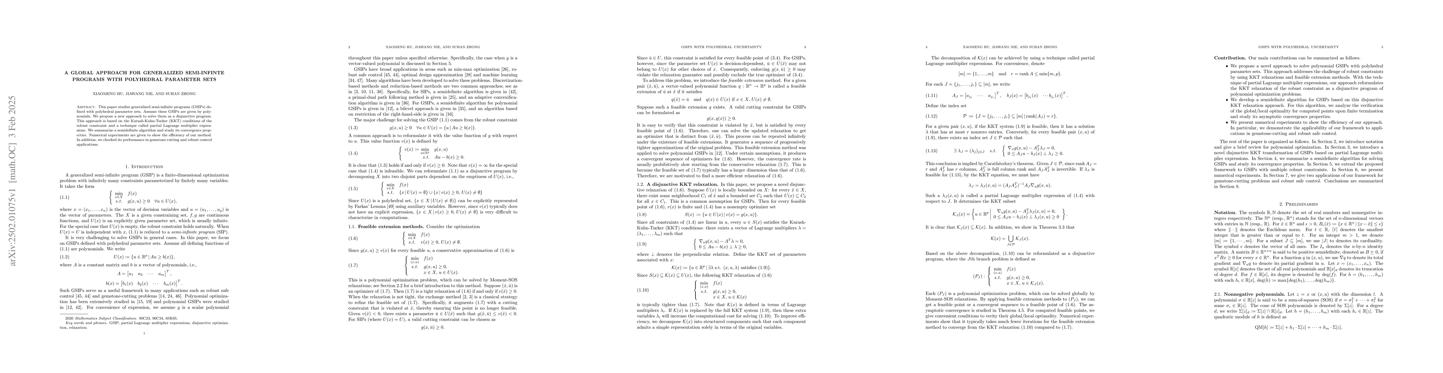Thumbnail for A global approach for generalized semi-infinte programs with polyhedral
  parameter sets