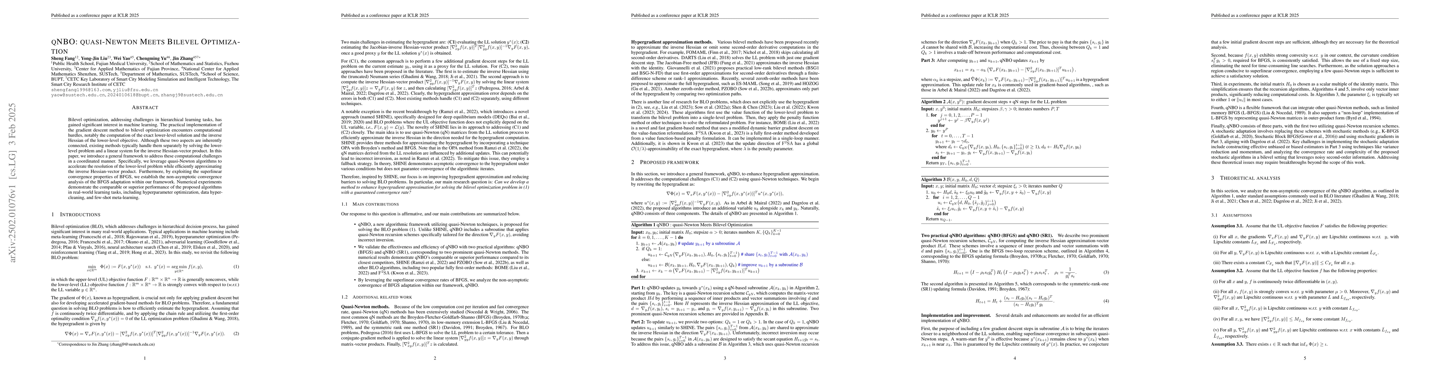 Thumbnail for qNBO: quasi-Newton Meets Bilevel Optimization