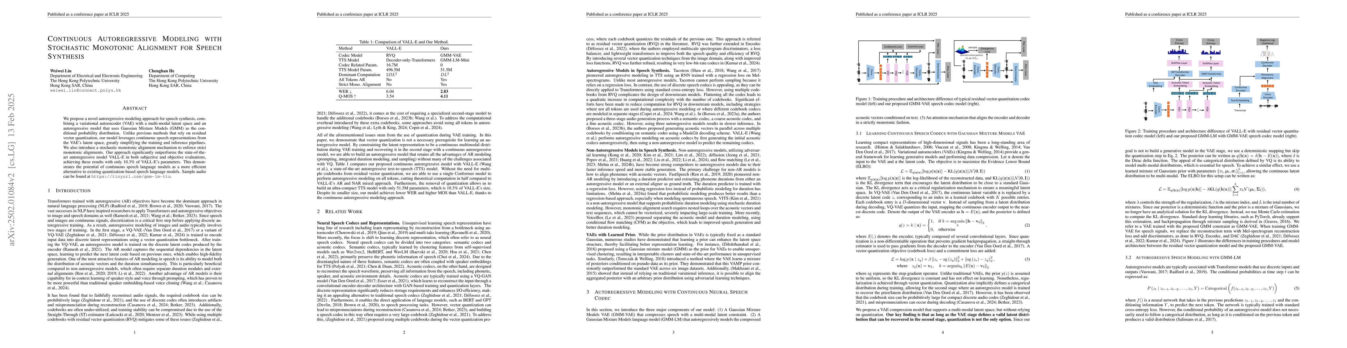 Thumbnail for Continuous Autoregressive Modeling with Stochastic Monotonic Alignment
  for Speech Synthesis