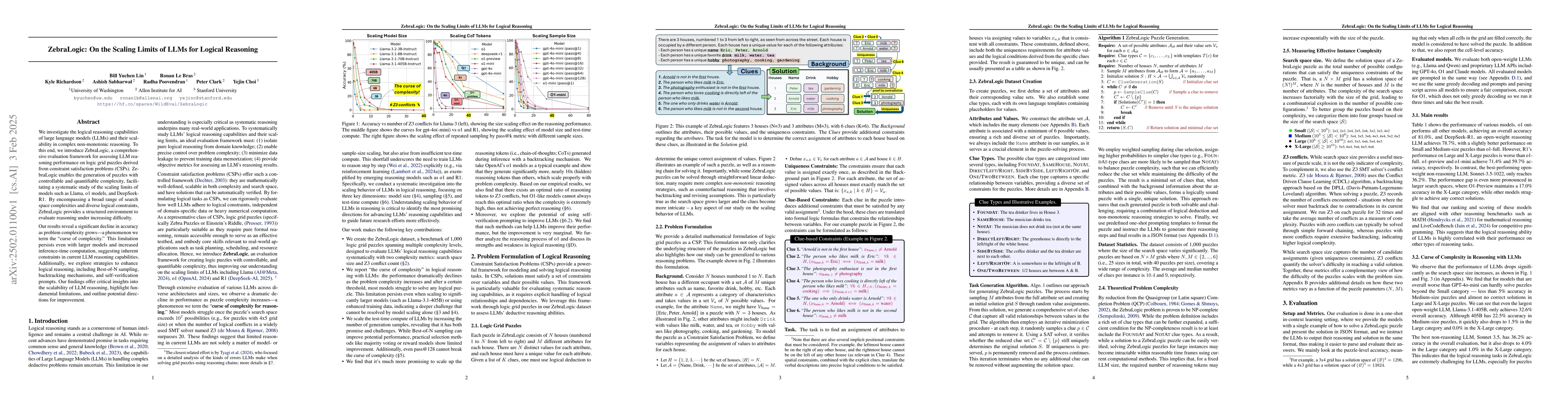 Thumbnail for ZebraLogic: On the Scaling Limits of LLMs for Logical Reasoning