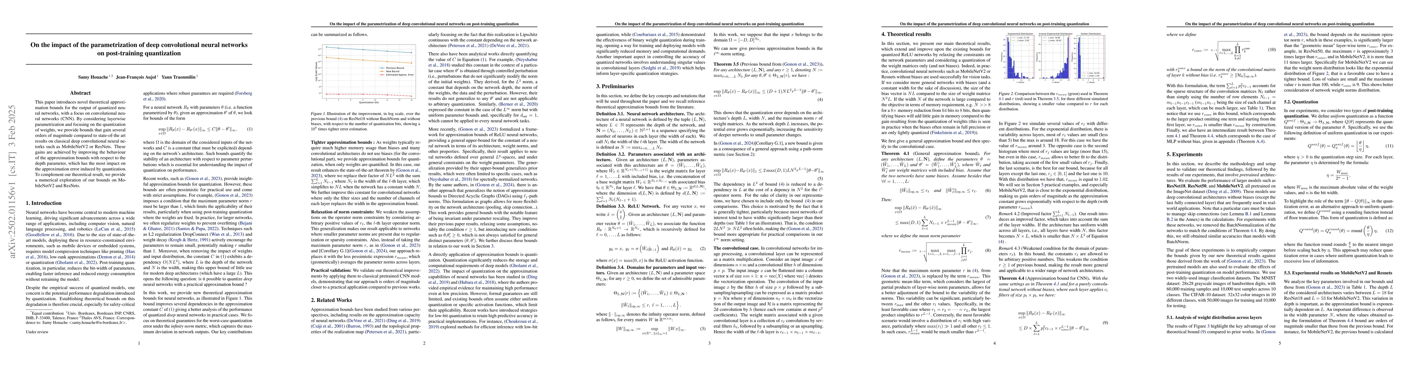 Thumbnail for On the impact of the parametrization of deep convolutional neural
  networks on post-training quantization