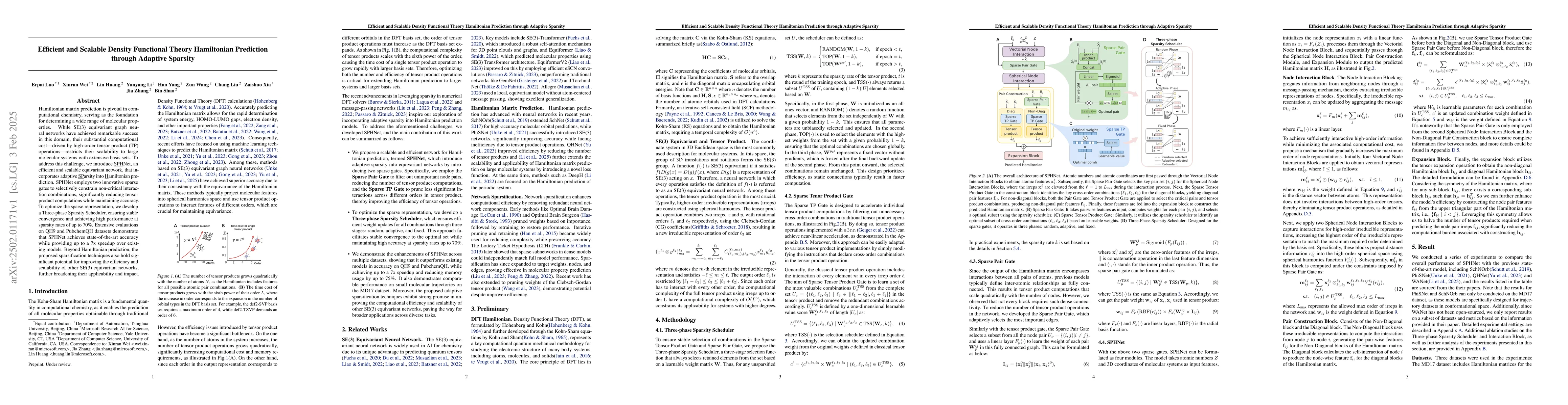 Thumbnail for Efficient and Scalable Density Functional Theory Hamiltonian Prediction
  through Adaptive Sparsity