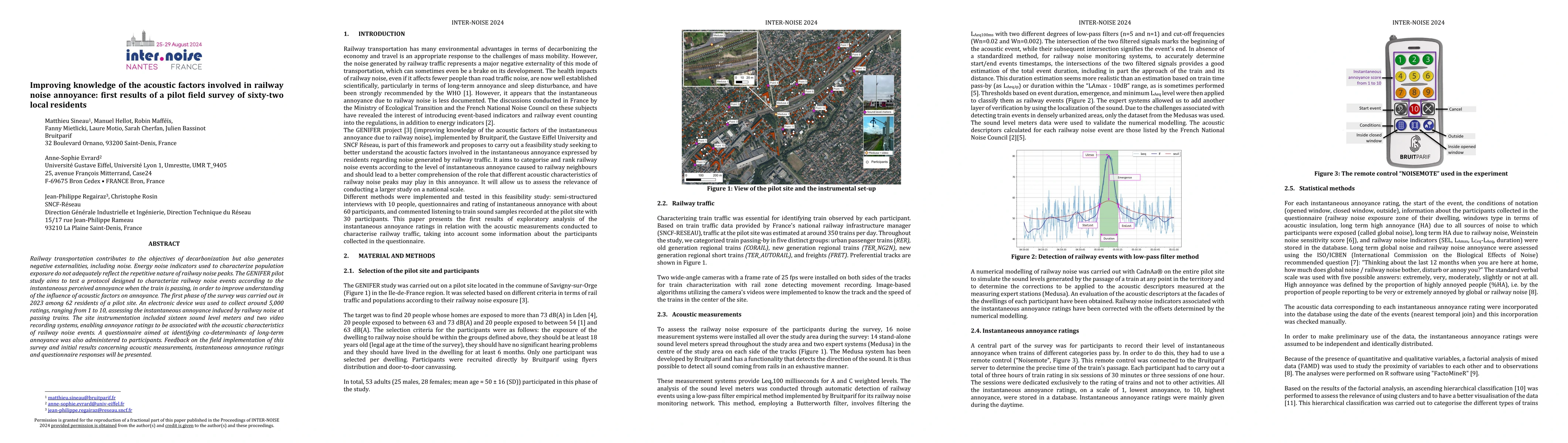 Thumbnail for Improving knowledge of the acoustic factors involved in railway noise
  annoyance: first results of a pilot field survey of sixty-two local residents