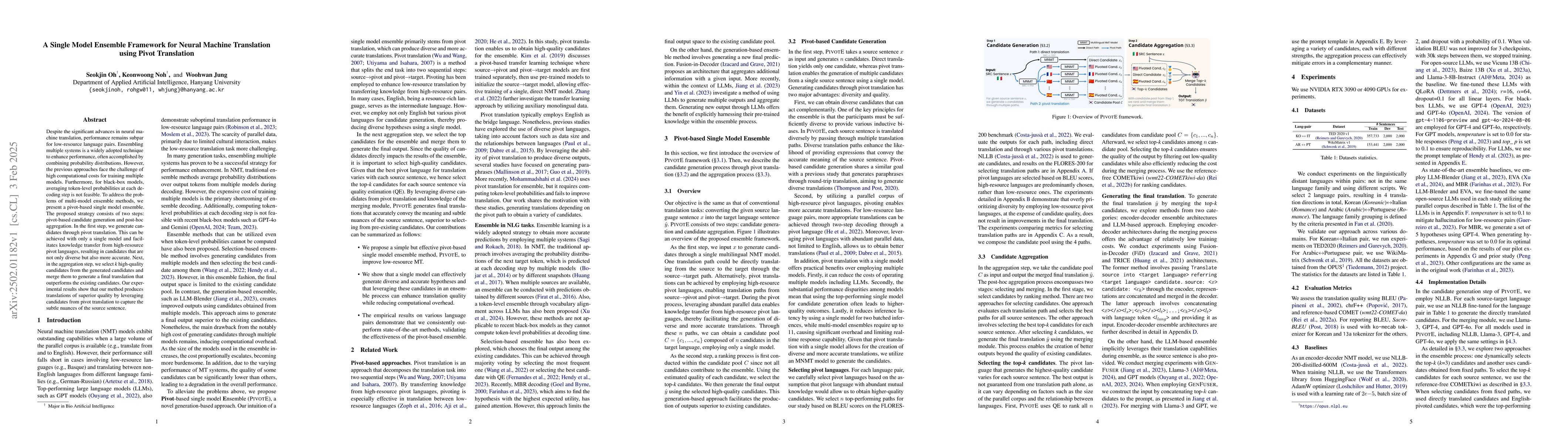 Thumbnail for A Single Model Ensemble Framework for Neural Machine Translation using
  Pivot Translation