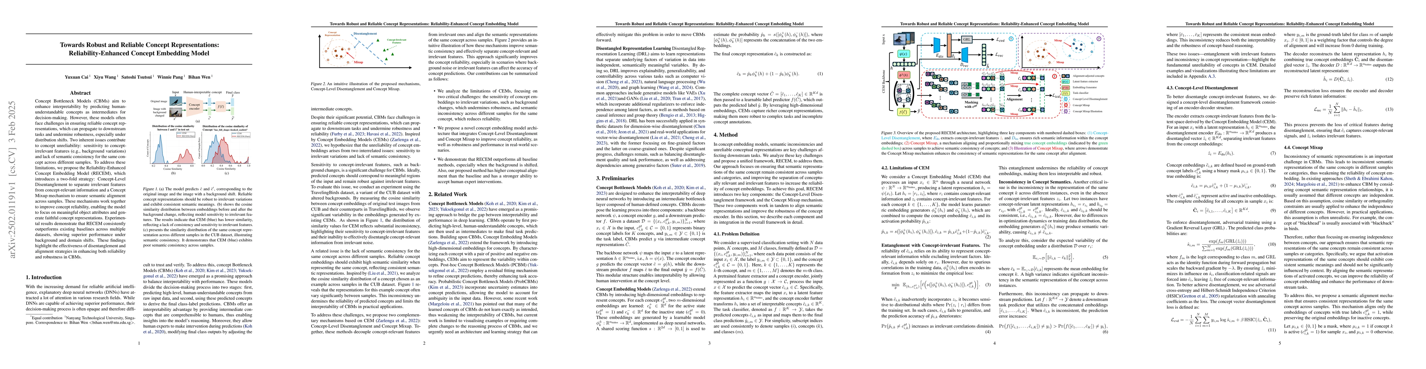 Thumbnail for Towards Robust and Reliable Concept Representations:
  Reliability-Enhanced Concept Embedding Model