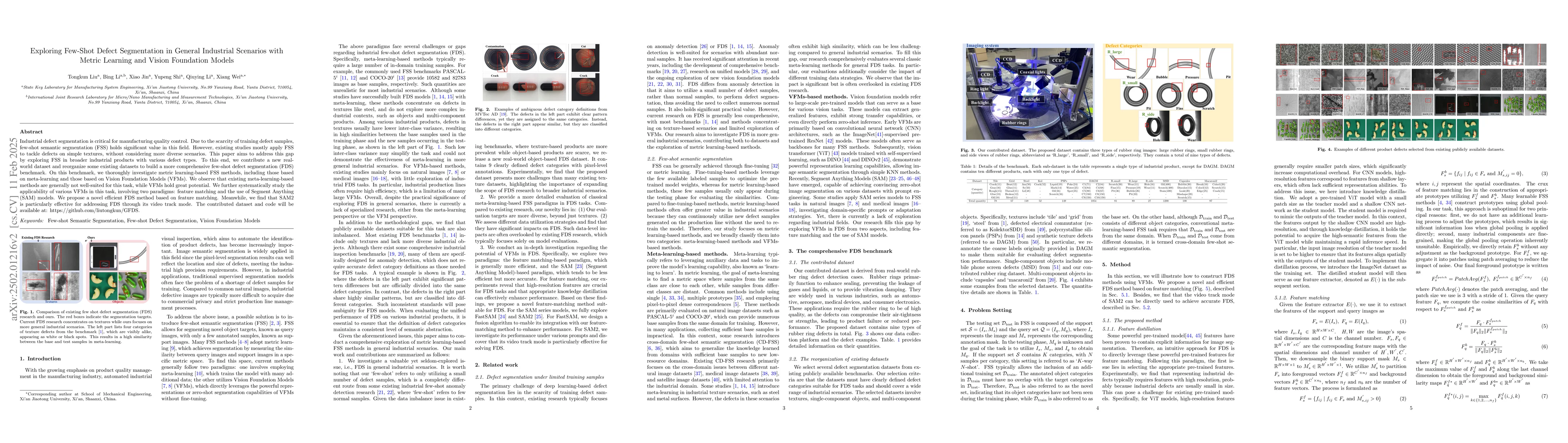 Thumbnail for Exploring Few-Shot Defect Segmentation in General Industrial Scenarios
  with Metric Learning and Vision Foundation Models