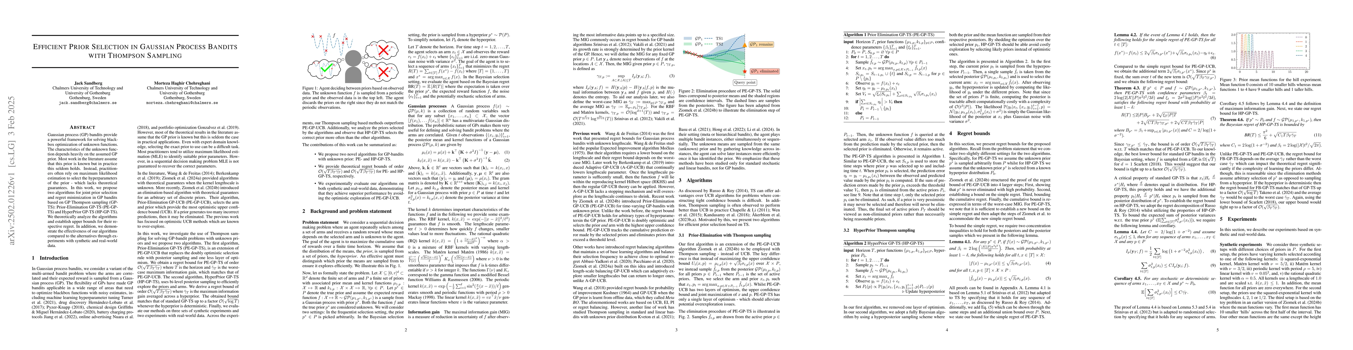 Thumbnail for Efficient Prior Selection in Gaussian Process Bandits with Thompson
  Sampling