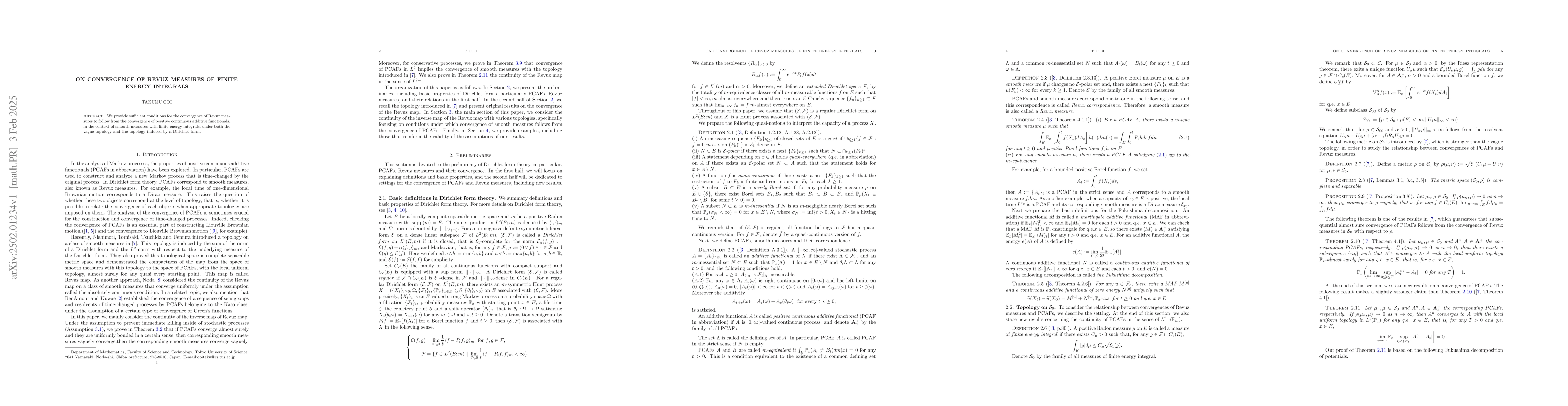 Thumbnail for On convergence of Revuz measures of finite energy integrals