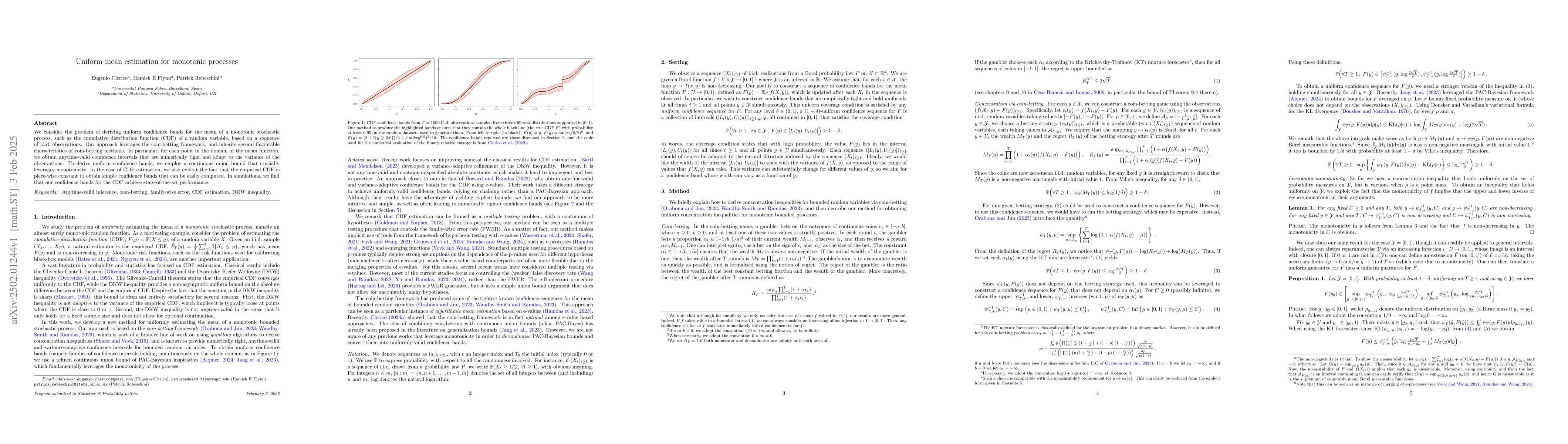 Thumbnail for Uniform mean estimation for monotonic processes