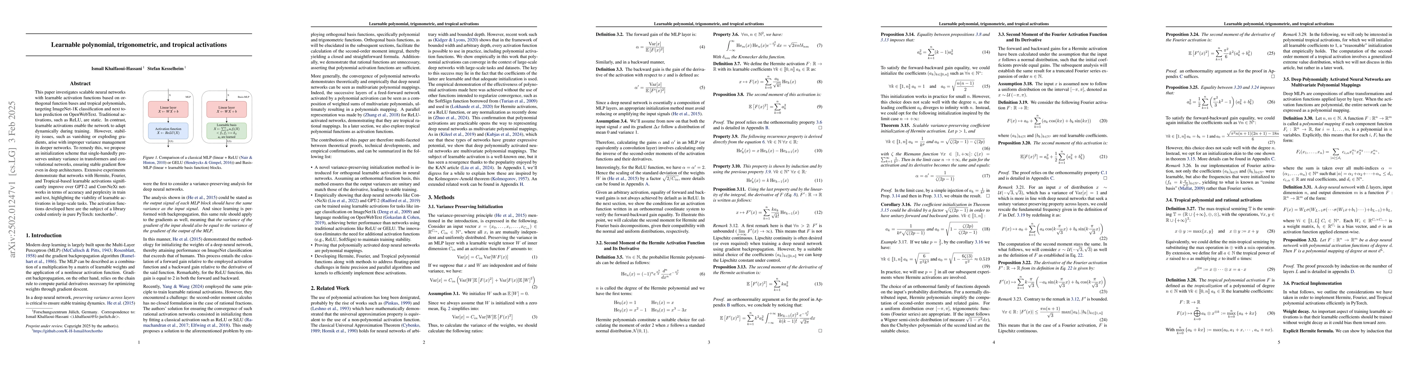 Thumbnail for Learnable polynomial, trigonometric, and tropical activations