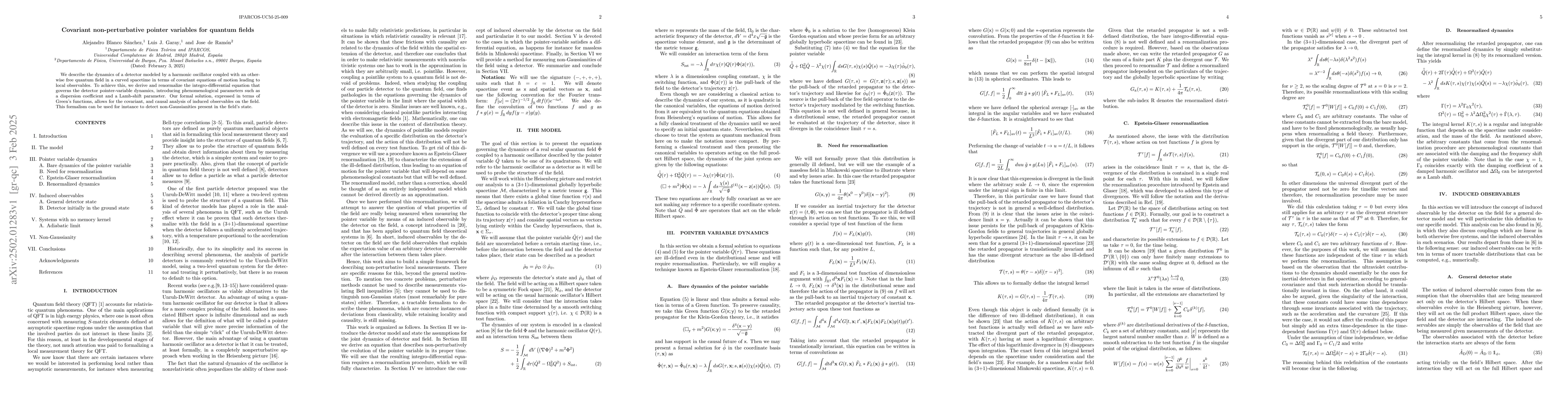 Thumbnail for Covariant non-perturbative pointer variables for quantum fields