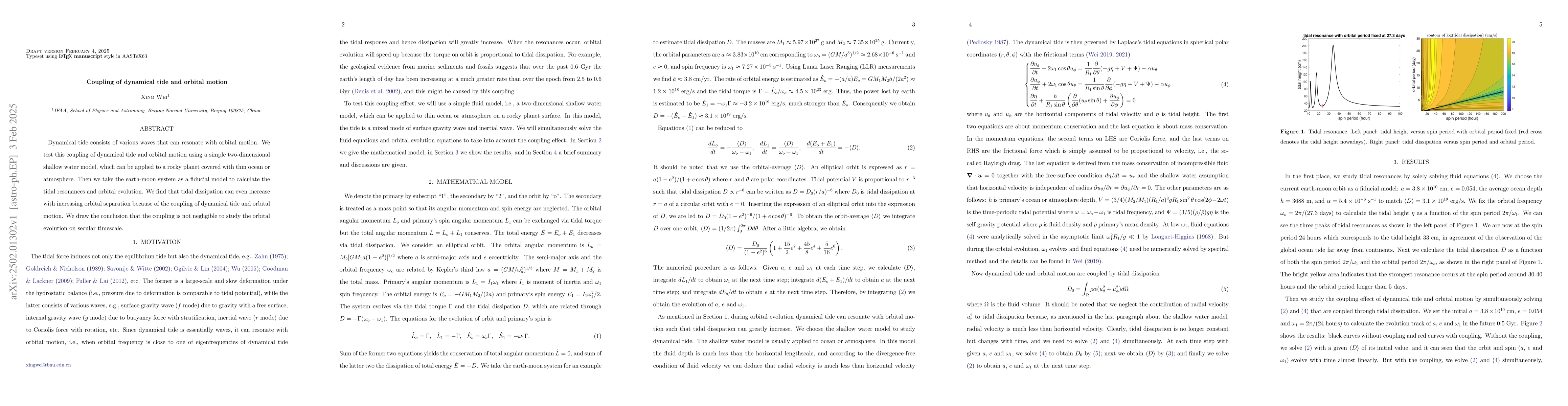 Thumbnail for Coupling of dynamical tide and orbital motion