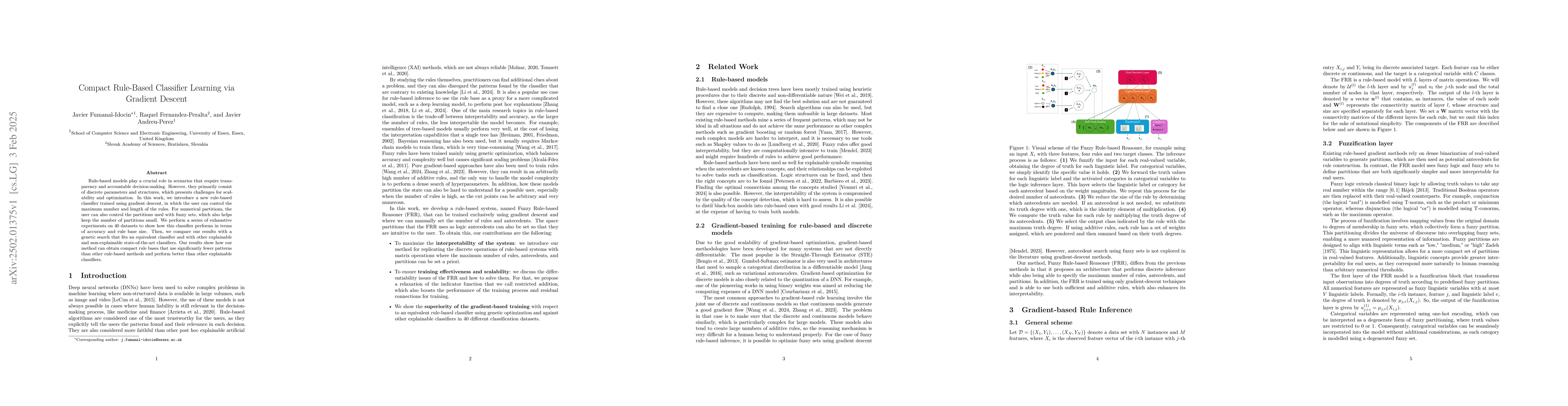 Thumbnail for Compact Rule-Based Classifier Learning via Gradient Descent