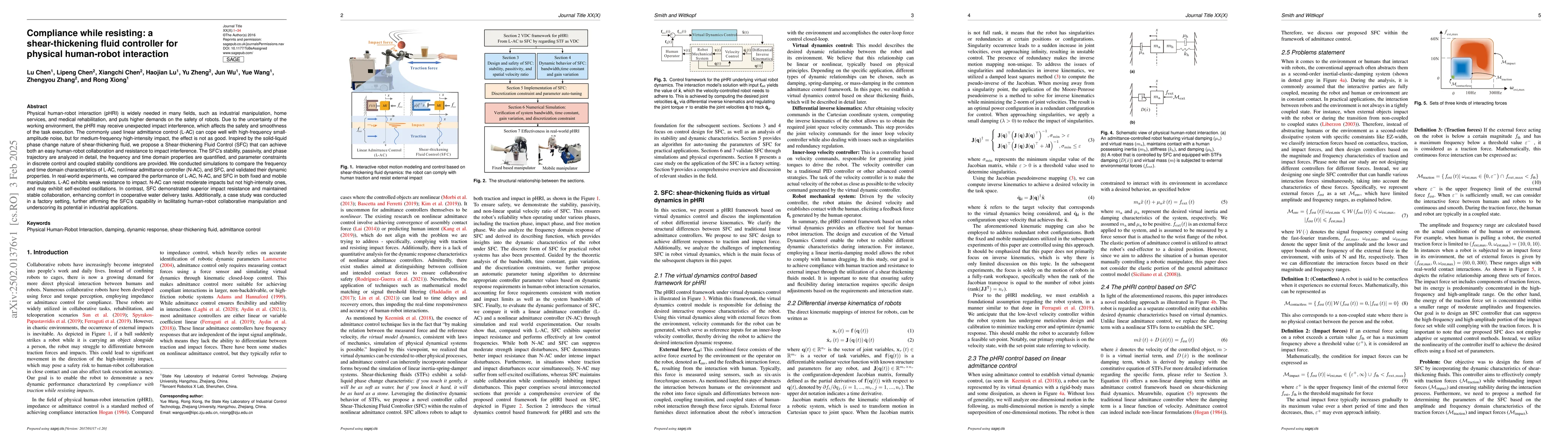 Thumbnail for Compliance while resisting: a shear-thickening fluid controller for
  physical human-robot interaction