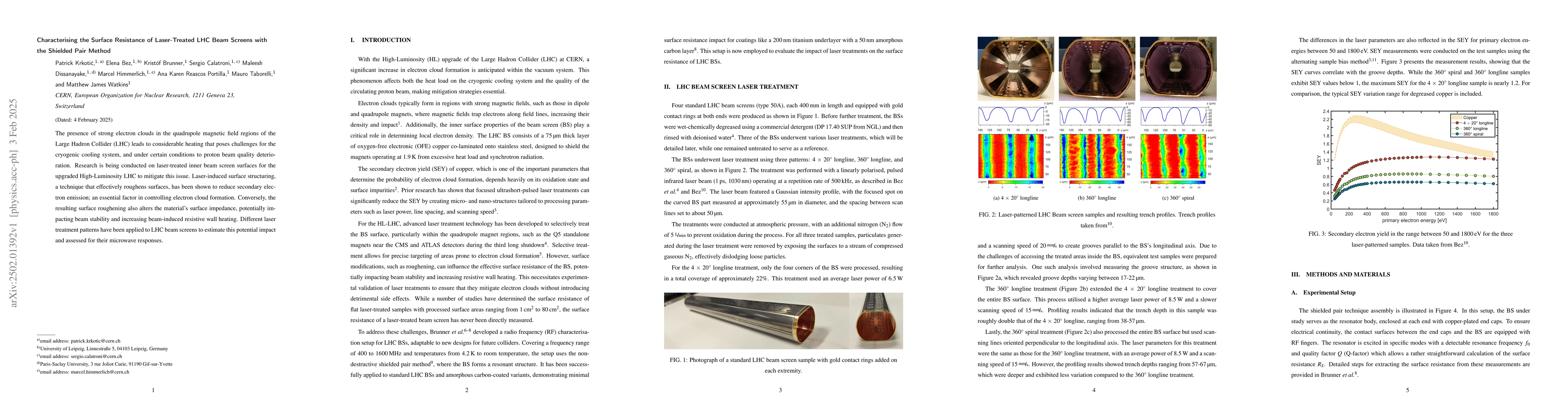 Thumbnail for Characterising the Surface Resistance of Laser-Treated LHC Beam Screens
  with the Shielded Pair Method
