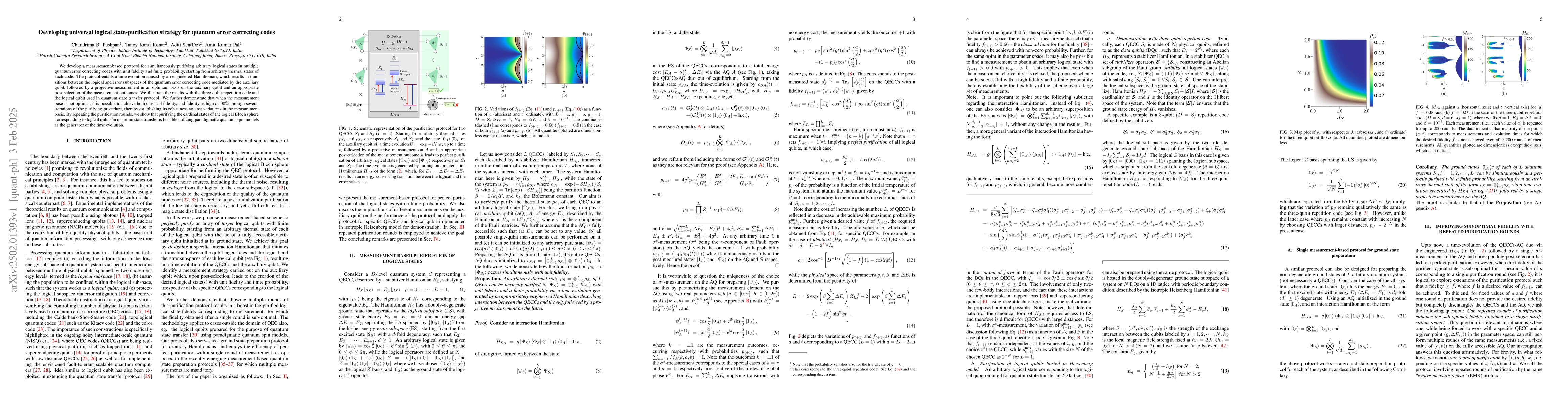 Thumbnail for Developing universal logical state-purification strategy for quantum
  error correcting codes