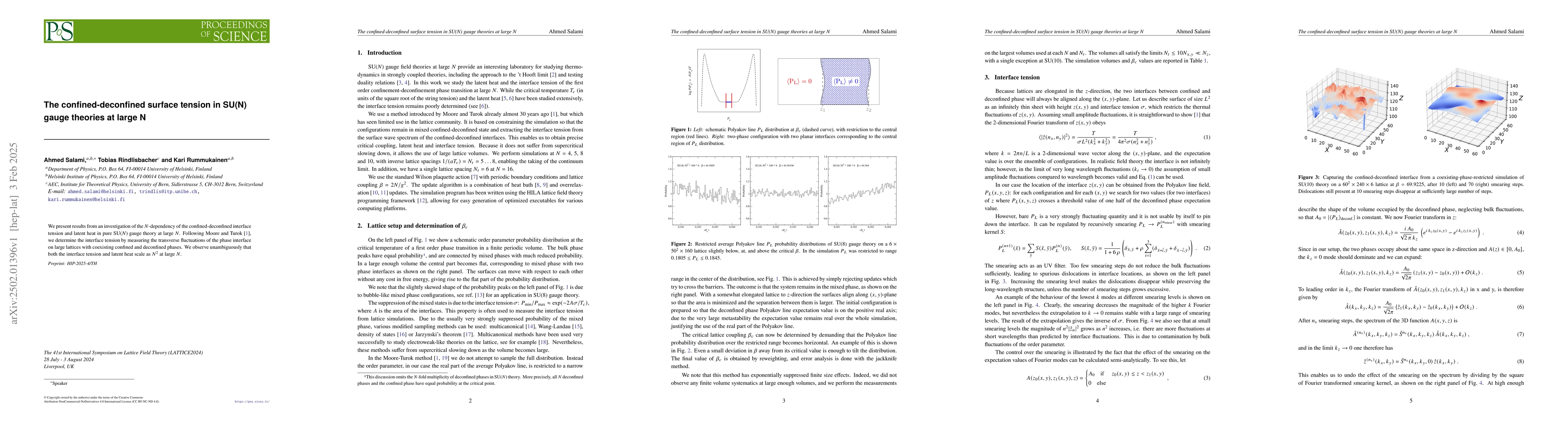 Thumbnail for The confined-deconfined surface tension in SU(N) gauge theories at large
  N