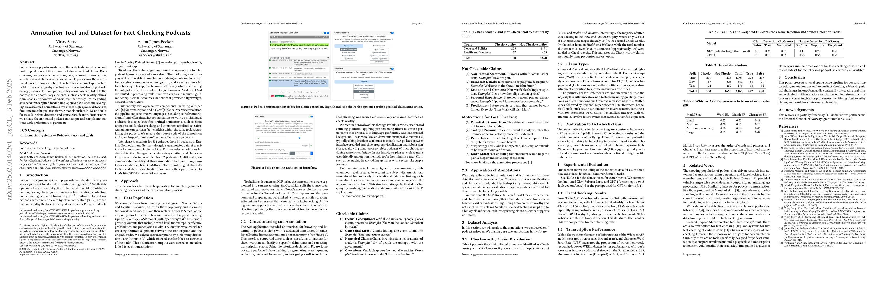 Thumbnail for Annotation Tool and Dataset for Fact-Checking Podcasts