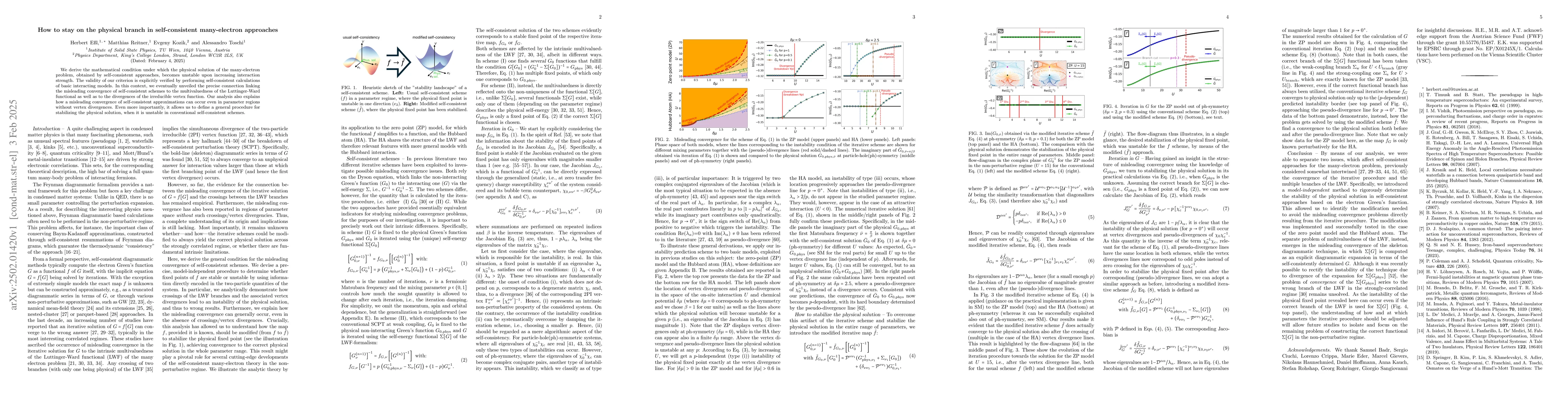 Thumbnail for How to stay on the physical branch in self-consistent many-electron
  approaches
