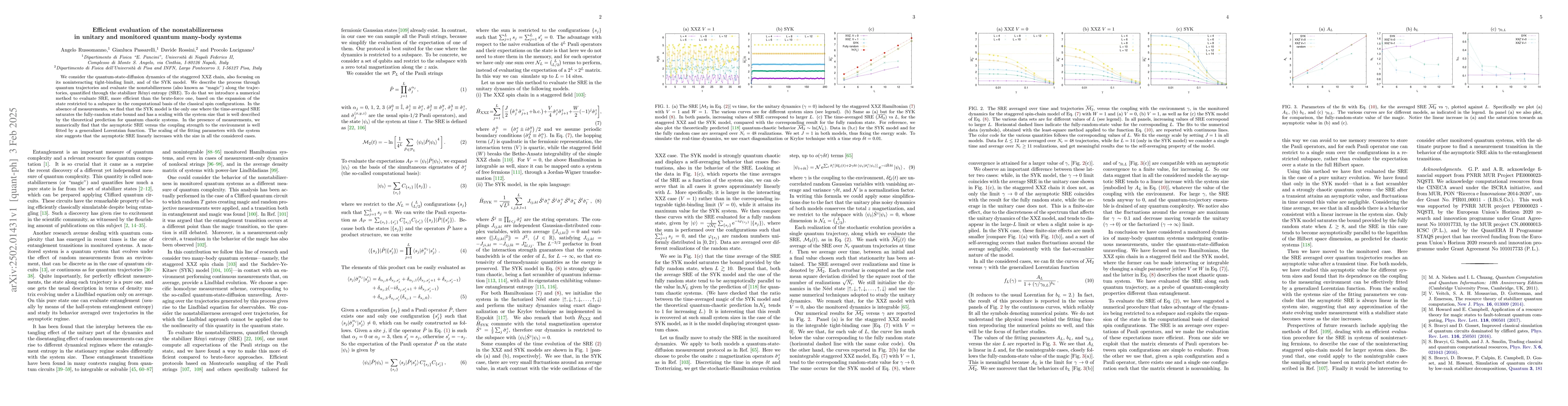 Thumbnail for Efficient evaluation of the nonstabilizerness in unitary and monitored
  quantum many-body systems