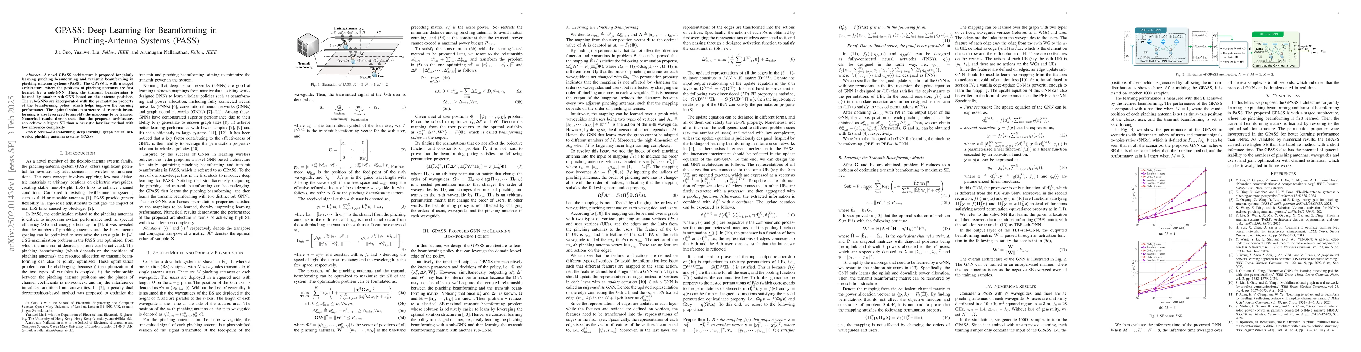 Thumbnail for GPASS: Deep Learning for Beamforming in Pinching-Antenna Systems (PASS)